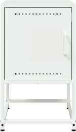 vidaXL Κομοδίνα 2 τεμ. Λευκό 36x39x60,5 εκ. από Χάλυβα