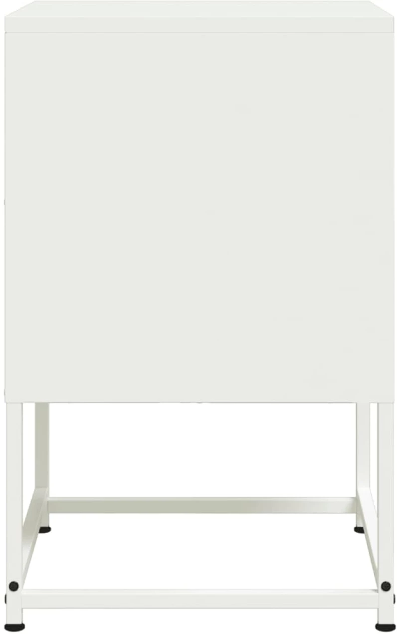 vidaXL Κομοδίνα 2 τεμ. Λευκό 36x39x60,5 εκ. από Χάλυβα