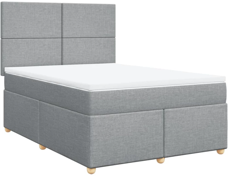 vidaXL Κρεβάτι Boxspring με Στρώμα Αν. Πράσινο 160x200εκ Υφασμάτινο