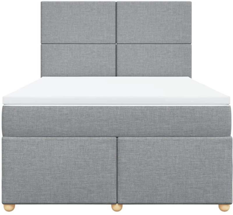 vidaXL Κρεβάτι Boxspring με Στρώμα Αν. Πράσινο 160x200εκ Υφασμάτινο