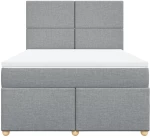 vidaXL Κρεβάτι Boxspring με Στρώμα Αν. Πράσινο 160x200εκ Υφασμάτινο