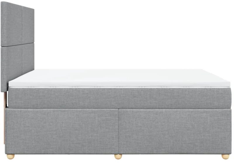 vidaXL Κρεβάτι Boxspring με Στρώμα Αν. Πράσινο 160x200εκ Υφασμάτινο