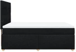 vidaXL Κρεβάτι Boxspring με Στρώμα Μαύρο 140x200 εκ. Υφασμάτινο