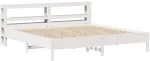 vidaXL Σκελετός Κρεβ. Χωρίς Στρώμα Λευκό 200x200 εκ Μασίφ Πεύκο