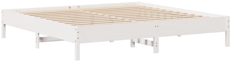 vidaXL Σκελετός Κρεβ. Χωρίς Στρώμα Λευκό 200x200 εκ Μασίφ Πεύκο