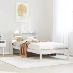 vidaXL Σκελετός Κρεβατιού Χωρίς Στρώμα Λευκό 100x200 εκ. Μασίφ Πεύκο