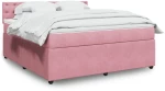 vidaXL Κρεβάτι Boxspring με Στρώμα Ροζ 180x200 εκ. Βελούδινο