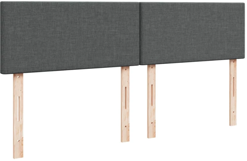 vidaXL Κρεβάτι Boxspring με Στρώμα Σκούρο Γκρι 180x200 εκ Υφασμάτιν