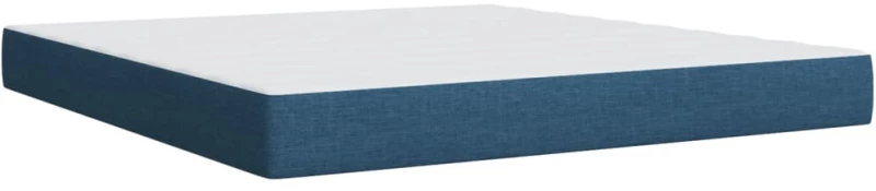 vidaXL Κρεβάτι Boxspring με Στρώμα Μπλε 180x200 εκ. Υφασμάτινο