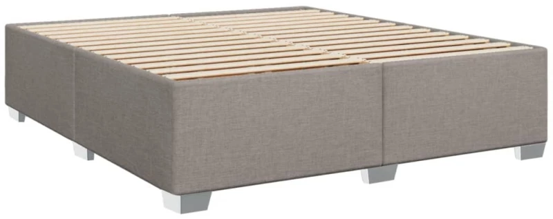 vidaXL Κρεβάτι Boxspring με Στρώμα Taupe 180x200 εκ. Υφασμάτινο