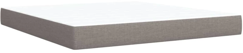 vidaXL Κρεβάτι Boxspring με Στρώμα Taupe 180x200 εκ. Υφασμάτινο