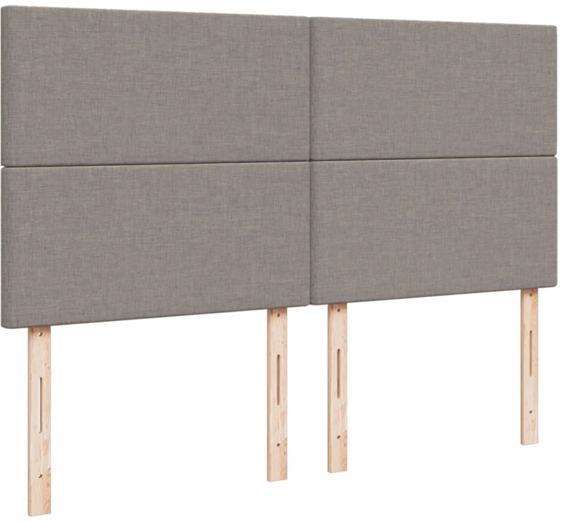 vidaXL Κρεβάτι Boxspring με Στρώμα Taupe 180x200 εκ. Υφασμάτινο