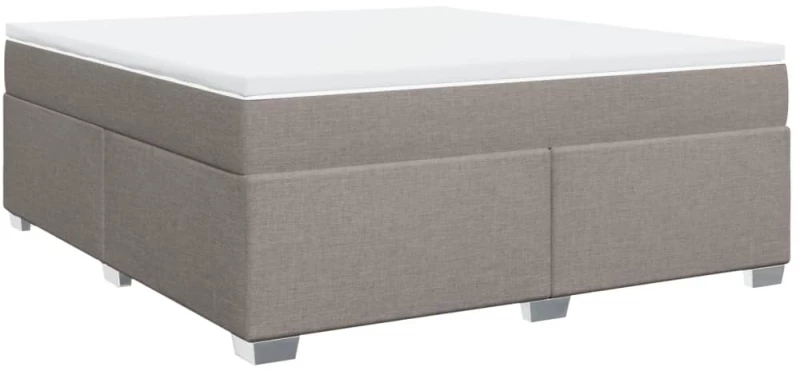 vidaXL Κρεβάτι Boxspring με Στρώμα Taupe 180x200 εκ. Υφασμάτινο