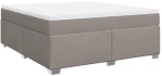 vidaXL Κρεβάτι Boxspring με Στρώμα Taupe 180x200 εκ. Υφασμάτινο