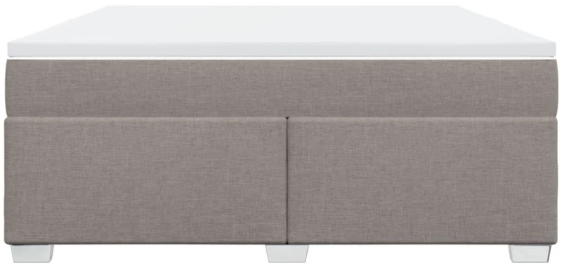 vidaXL Κρεβάτι Boxspring με Στρώμα Taupe 180x200 εκ. Υφασμάτινο