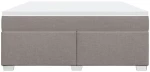 vidaXL Κρεβάτι Boxspring με Στρώμα Taupe 180x200 εκ. Υφασμάτινο