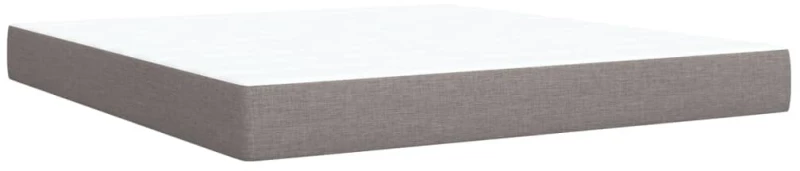 vidaXL Κρεβάτι Boxspring με Στρώμα Taupe 180x200 εκ. Υφασμάτινο