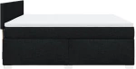 vidaXL Κρεβάτι Boxspring με Στρώμα Μαύρο 180x200 εκ. Υφασμάτινο