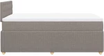 vidaXL Κρεβάτι Boxspring με Στρώμα Taupe 120x200 εκ. Υφασμάτινο