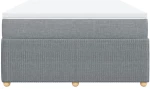 vidaXL Κρεβάτι Boxspring με Στρώμα Αν. Πράσινο 160x200εκ Υφασμάτινο