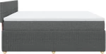 vidaXL Κρεβάτι Boxspring με Στρώμα Σκούρο Γκρι 200x200 εκ. Υφασμάτινο