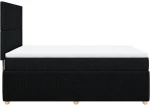 vidaXL Κρεβάτι Boxspring με Στρώμα Μαύρο 140x200 εκ. Υφασμάτινο