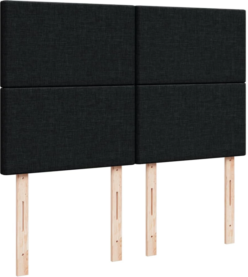 vidaXL Κρεβάτι Boxspring με Στρώμα Μαύρο 140x200 εκ. Υφασμάτινο