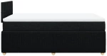 vidaXL Κρεβάτι Boxspring με Στρώμα Μαύρο 120x200 εκ. Υφασμάτινο