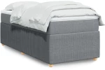 vidaXL Κρεβάτι Boxspring με Στρώμα Ανοιχτό Γκρι 80x200 εκ. Υφασμάτινο