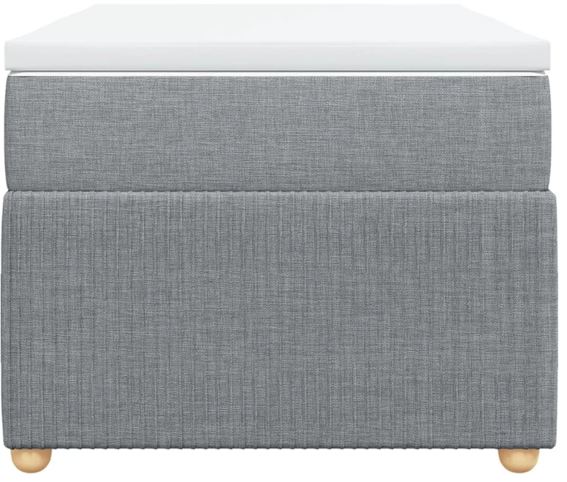 vidaXL Κρεβάτι Boxspring με Στρώμα Ανοιχτό Γκρι 80x200 εκ. Υφασμάτινο