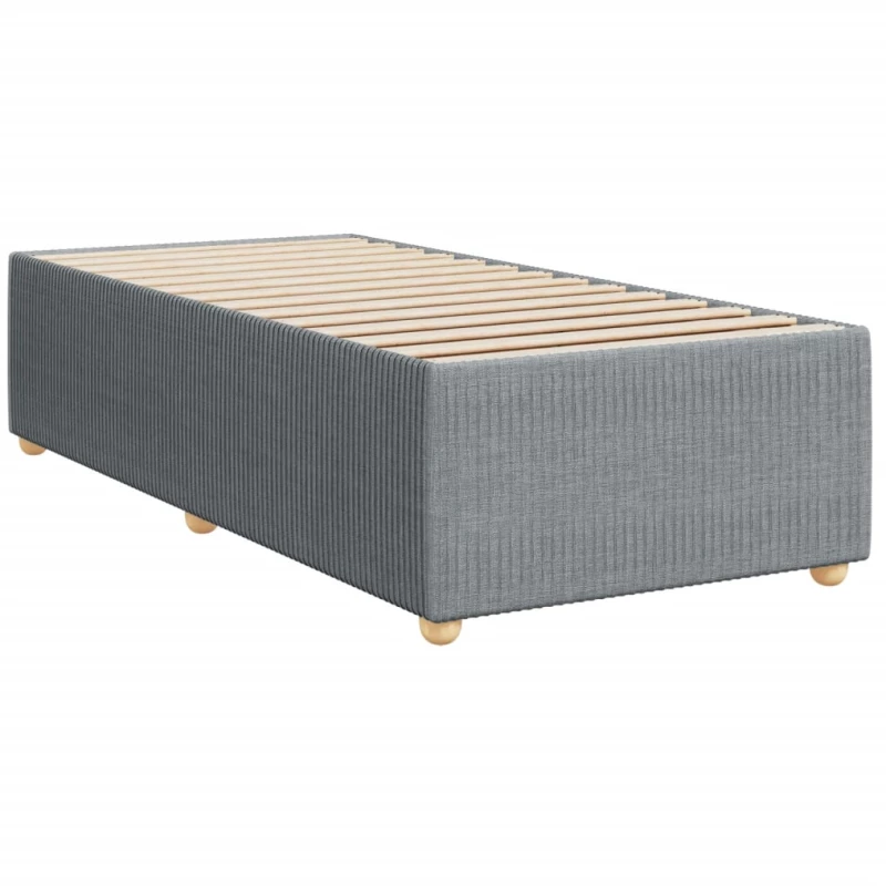 vidaXL Κρεβάτι Boxspring με Στρώμα Ανοιχτό Γκρι 80x200 εκ. Υφασμάτινο