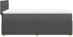 vidaXL Κρεβάτι Boxspring με Στρώμα Σκούρο Γκρι 90x200 εκ. Υφασμάτινο