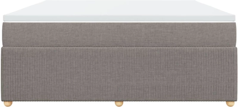 vidaXL Κρεβάτι Boxspring με Στρώμα Taupe 180x200 εκ. Υφασμάτινο