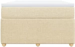 vidaXL Κρεβάτι Boxspring με Στρώμα Κρεμ 120x200 εκ. Υφασμάτινο