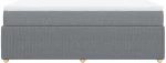 vidaXL Κρεβάτι Boxspring με Στρώμα Ανοιχτό Γκρι 90x200 εκ. Υφασμάτινο