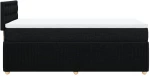 vidaXL Κρεβάτι Boxspring με Στρώμα Μαύρο 90x200 εκ. Υφασμάτινο