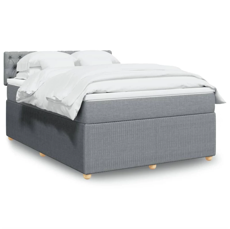 vidaXL Κρεβάτι Boxspring με Στρώμα Αν. Πράσινο 160x200εκ Υφασμάτινο