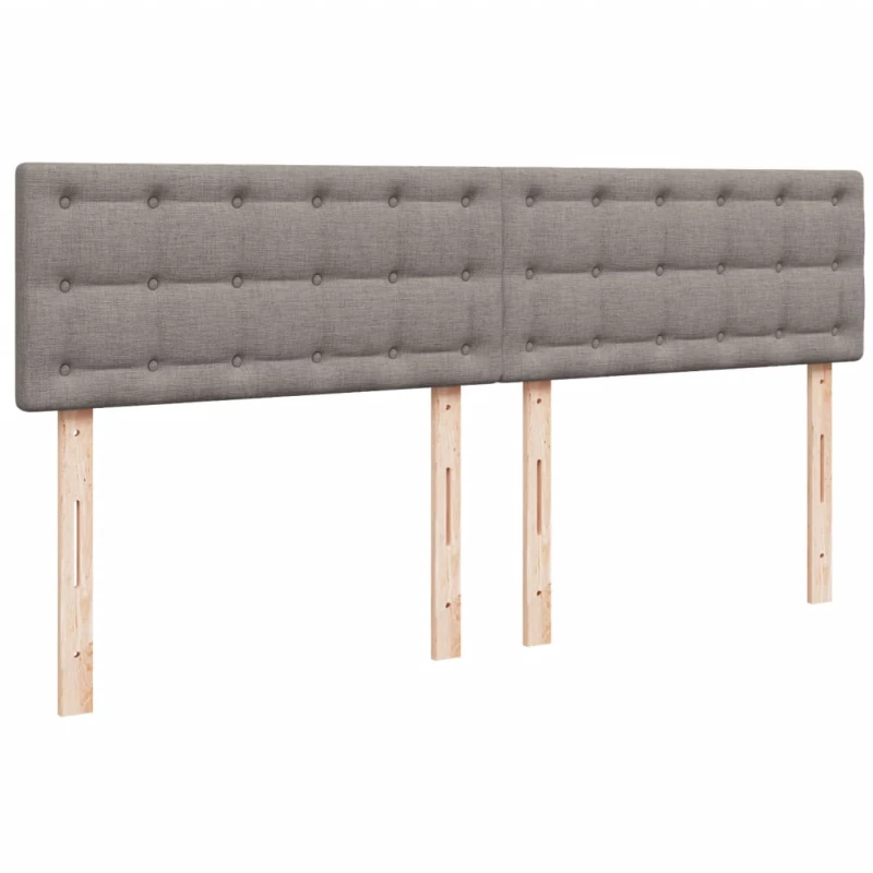 vidaXL Κρεβάτι Boxspring με Στρώμα Taupe 180x200 εκ. Υφασμάτινο