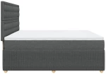 vidaXL Κρεβάτι Boxspring με Στρώμα Σκούρο Γκρι 200x200 εκ. Υφασμάτινο