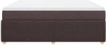 vidaXL Κρεβάτι Boxspring με Στρώμα Σκούρο Καφέ 200x200 εκ. Υφασμάτινο