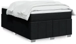 vidaXL Κρεβάτι Boxspring με Στρώμα Μαύρο 120x200 εκ. Υφασμάτινο