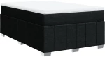 vidaXL Κρεβάτι Boxspring με Στρώμα Μαύρο 120x200 εκ. Υφασμάτινο