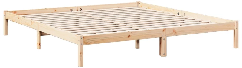 vidaXL Πλαίσιο Κρεβατιού Μακρύ Χωρίς Στρώμα 200x210 εκ Μασίφ Πεύκο
