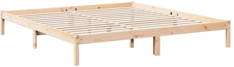 vidaXL Πλαίσιο Κρεβατιού Μακρύ Χωρίς Στρώμα 200x210 εκ Μασίφ Πεύκο