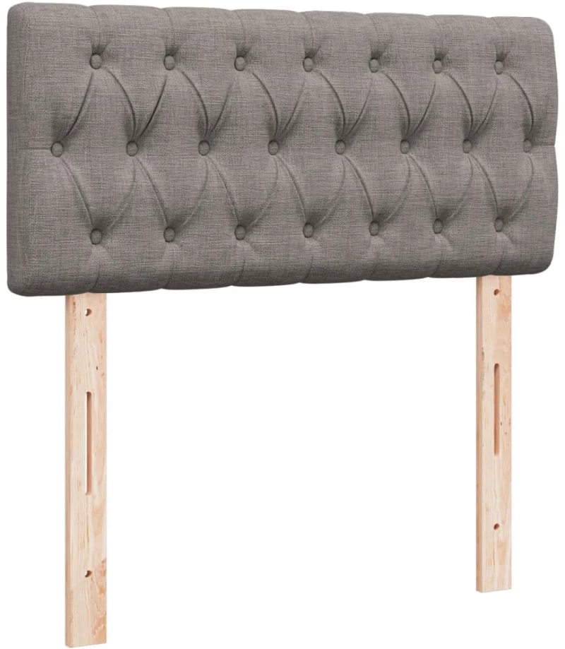 vidaXL Κρεβάτι Boxspring με Στρώμα Taupe 90x200 εκ. Υφασμάτινο