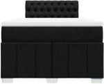 vidaXL Κρεβάτι Boxspring με Στρώμα Μαύρο 120x200 εκ. Υφασμάτινο