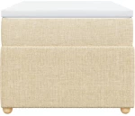 vidaXL Κρεβάτι Boxspring με Στρώμα Κρεμ 80 x 200 εκ. Υφασμάτινο