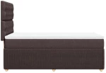 vidaXL Κρεβάτι Boxspring με Στρώμα Σκούρο Καφέ 80x200 εκ. Υφασμάτινο