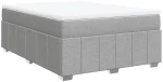 vidaXL Κρεβάτι Boxspring με Στρώμα Ανοιχτό Γκρι 140x200 εκ. Υφασμάτινο