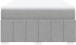 vidaXL Κρεβάτι Boxspring με Στρώμα Ανοιχτό Γκρι 140x200 εκ. Υφασμάτινο